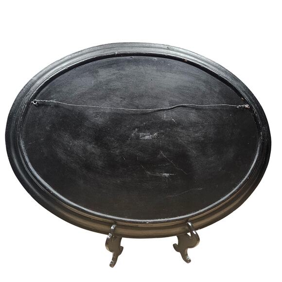 VTG Hand-Painted Primitive Rooster Oval Wood Wall Plaque Tray Platter Folk Art - Picture 7 of 8